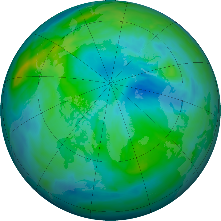 Arctic ozone map for 30 September 2010